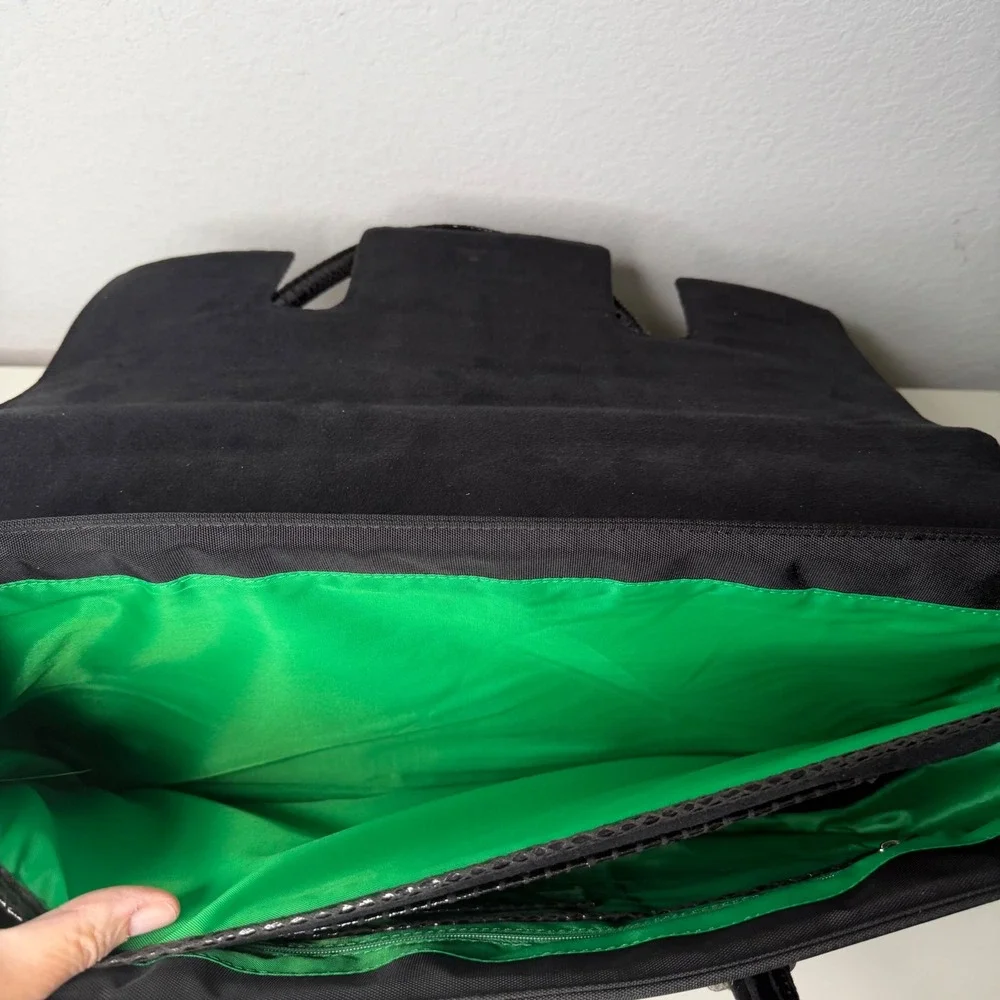 Women in Business London Tote Laptop‎ Bag Black Snakeskin Embossed Canvas